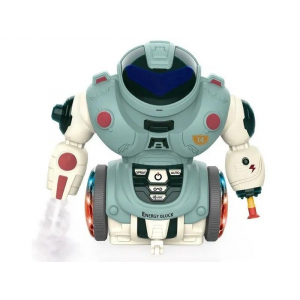 Робот БЛАСТ на батарейках, свет, звук, русская песня, подвижные суставы, пускает пар